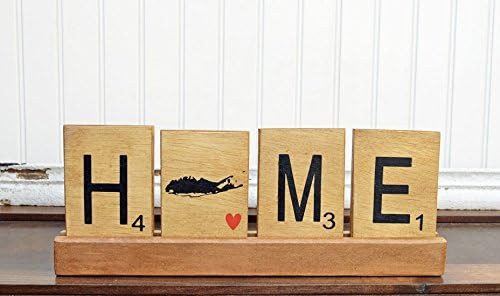 Large Scrabble Tiles, State Wooden Sign, Wood Scrabble Tiles set