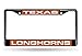 Rico Industries NCAA Texas Longhorns Black Black Laser Cut Chrome Frame 12