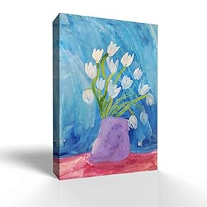 Canvas Wall Art for Living Room,Bedroom Home Artwork Paintings Minimalist Flowers Ready to Hang - 12x18 inches