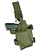 Molle Tactical Pistol Thigh Gun Holster, Drop Leg Holster, Right Hand Adjustable (Green)