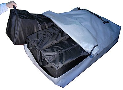 RoofBag Rooftop Cargo Carrier Bundle + Protective Mat + 3 Liner Bags + Storage Bag + Heavy Duty Straps|Premium 100% Waterproof| Made in USA|2 Yr Warranty | Fits All Cars: with or Without Rack