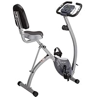 PLENY Foldable Semi Recumbent Exercise Bike with High Backrest and 330 lbs Weight Capacity (Gray)