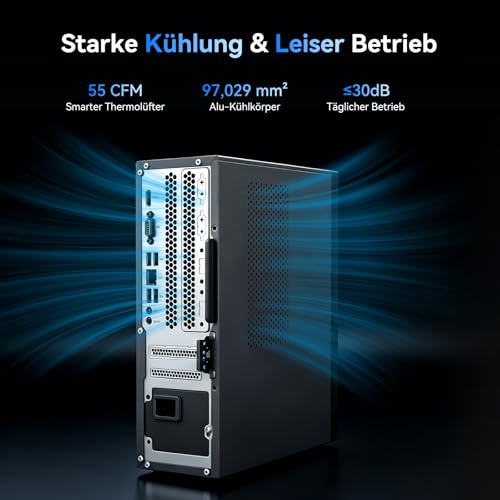 Blackview Silent Business Office Computer NEX60 | 2026 Intel Core 5-210H - 13th Gen| 16GB DDR4 | 512GB SSD | Win 11 Pro Desktop PC | WLAN 6 & Bluetooth 5.2 | USB 3.2 | 3 Year Warranty - Ready to Go