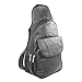 Genuine Leather Backpack Chest Pack Daypack Sling Bag Shoulder Bag Black