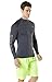 TSLA Men's UPF 50+ Long Sleeve Rashguard, Vibrant Lettering(msr10) - Charcoal, X-Large
