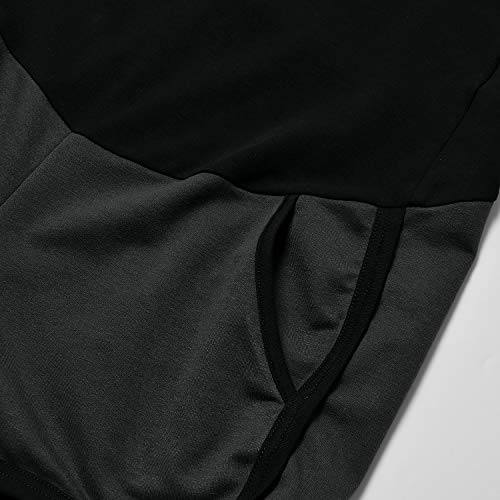 GINKANA Maternity Shorts Summer Pregnancy Casual Short Pants Relaxed Fit Stretchy Full Panel Short Dark Grey - Thumbnail 3