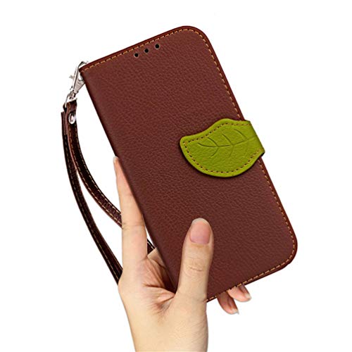 ZSTVIVA iPhone Xs Max Leather Phone Case 6.5 inch PU Flip Soft TPU Inner Cover Buckle Wallet Bracket Anti-Fall Shockproof Lychee Texture Smartphone Case