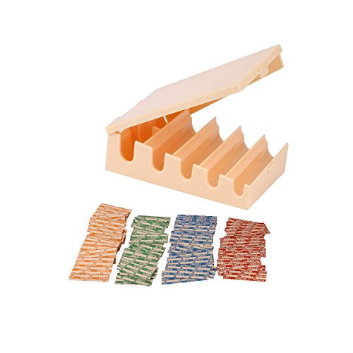 Coin Counters Tray & 4 Color-Coded Coin Sorters Tubes Bundled with 100-Count Assorted Coin Wrappers - Thumbnail 2