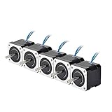STEPPERONLINE 5PCS Nema17 Stepper Motor 2A 64oz.in 40mm Body 4-lead 1m Cable W/Connector DIY CNC