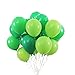 FUNPRT Green Balloon Garland,White Light Green Dark Green Metallic Silver Latex Balloons, Jungle Theme Party Decoration