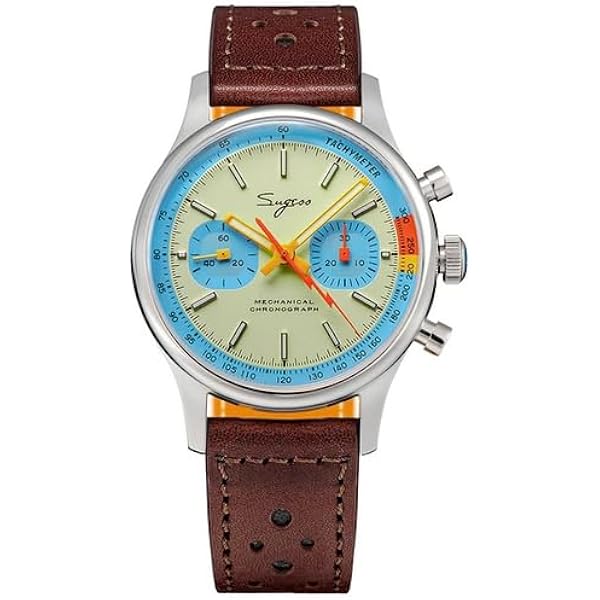 ［中古］最安値！Kenshiro ラージクロス　 PPLストーン Amazon.com: London Craftwork Sugess 1963 Watch Men Chronograph
