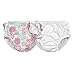 i play. by green sprouts Snap Reusable Swim Diaper (2pk) | No other diaper necessary, UPF 50+ protection,White/White Zinnia,3T