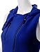 Thanth Womens Fleece Zip-Up High Neck Vest With Hood