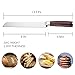 Serrated Bread Knife 8 Inch - High Carbon Ultra Sharp Stainless Steel Kitchen Knife with Wood Handle,for Cutting Crusty Breads Cake by Moone (New)