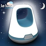 La Luna Kids Night Light – Take Along Portable LED Toddler Night Light – Three Brightness Settings; Automatic Gradual Fading Shut-off after 30 Minutes – Long Lasting Rechargeable Battery Children Lamp