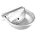 Homend Upgraded Automatic Waterer Bowl Farm Grade Stainless Stock Waterer Horse Cattle Goat Sheep Dog Water (with Drainage Hole)