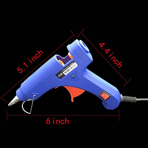 20W Plug Hot Melt Glue Gun Sticks Industrial Mini Thermo Electric Heat Temperature Tool Machine US Plug 100V-220V (Pink)