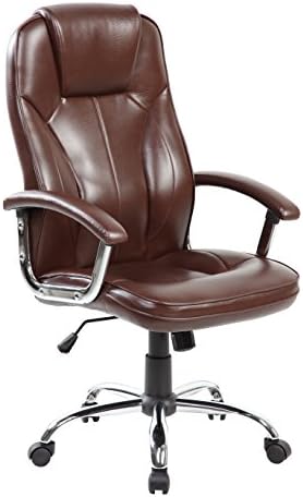 Eurostile Ergonomic High-Back Office/Computer Executive Chair Brown-9313