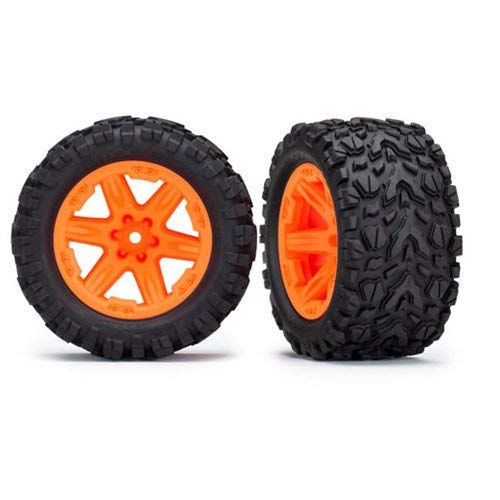 Traxxas 6773A 2.8" Orange RXT Wheels with Talon Extreme Tires (Rustler 4X4 F/R)