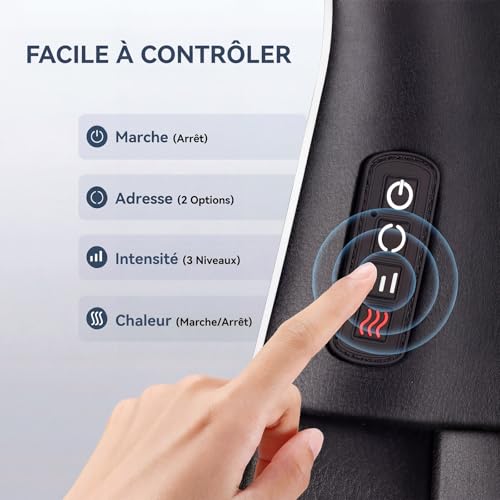 Neck Massager, Back and Neck and Shoulder Massage with Heating, 3D Electric Shiatsu Massage Device for Neck Massager, Neck Massager, Gifts for Car, Home, Office