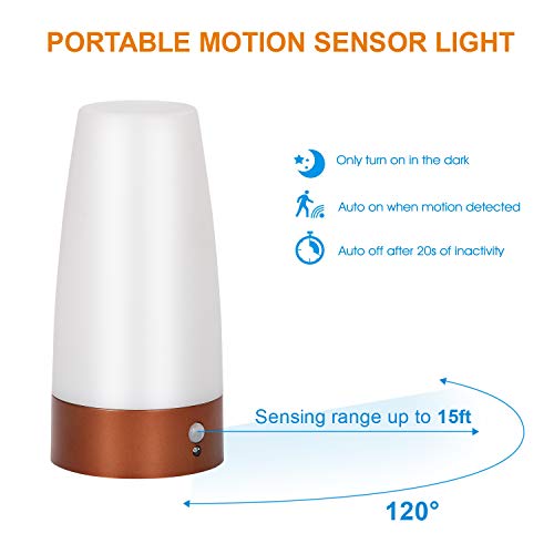 Portable PIR Motion Sensor Retro LED Night Light, Wireless Battery Operated Moving Table Lamp for Ki - //coolthings.us