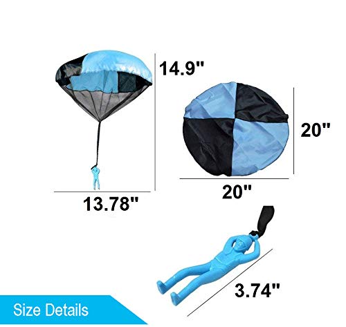 Fashionclubs Parachute Toys 6pcs Tangle Free Throwing Parachute Figures Skydive Parachutes Man Hand Throw Soldier Toss It Up and Watching Landing Outdoor Flying Toys for Kids Gifts