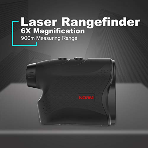 NORM 900m Laser Rangefinder Range Finder Telescope Distance Meter Fog Mode Speed Measuring Tape Mini Golf Hunting Outdoor