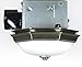 Good Housekeeping 80213 Athens 80 CFM 2.0 Sones Decorative Bathroom Ventilation Exhaust Fan with Lighting in Brushed Nickel (LED Bulbs Included)