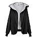 Womdee Women Zip Up Hoodie Long Sleeve Plus Size Casual Jacket Autumn Winter Outwear