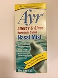 Ayr Allergy & Sinus Hypertonic Saline Nasal Mist, 1.69-Ounce Spray Bottles (Pack of 4)