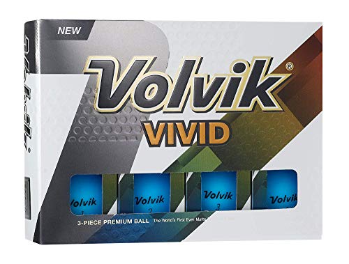 Volvik Vivid Golf Balls, Matte Blue (One Dozen) - 9760