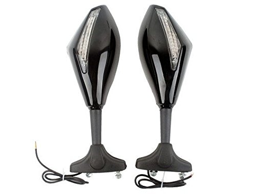 2x Motorcycle Side Mirror Motorbike Rear View Left & Right Side View Mirrors Installed On Fairing Fit For 2008 2009 2010 Buell 1125R - Thumbnail 4
