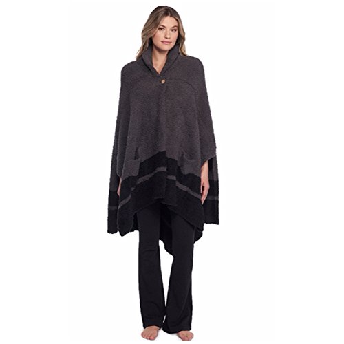Barefoot dreams cozychic zuma cape, carbon/black stripe…