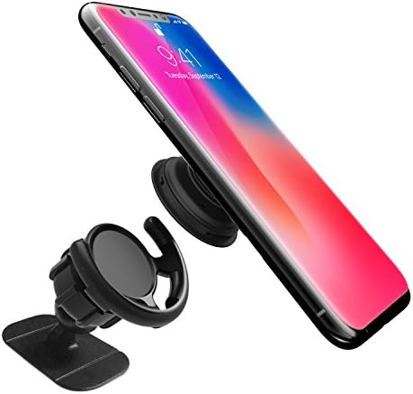 Car Mount, ALIENSX Holder Stand 360 °Rotation Fast Sticky Technology GPS Vehicle Mounts Fit Iphone X GPS Navigation (Clip-Stick)