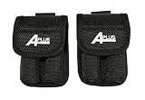2 Packs of Aplus Nylon Case Pouch Holder Bag Storage for 2 x 18650 Battery W/Belt Holster (Batteries NOT Included) (Fits Samsung 25r, LG HE2 HG2, and All 18650)