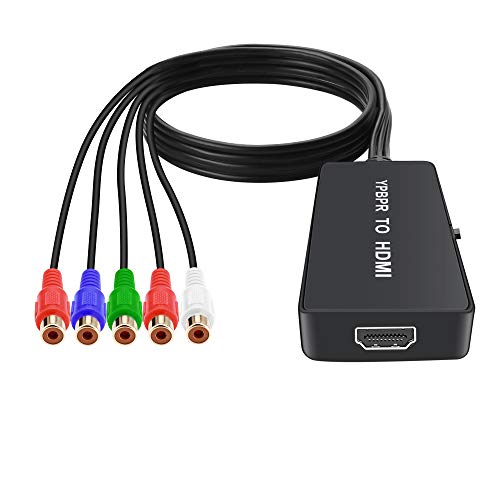 Component to HDMI Converte,YPbPr to HDMI Adapter Support 1080P for HD