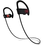 Bluetooth Headphones, Hussar Magicbuds Best Wireless Sports Earphones with Mic, IPX7 Waterproof, HD Sound with Bass, Noise Cancelling, Secure Fit, up to 9 hours working time (2018 version)