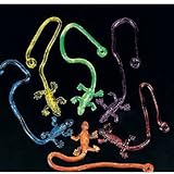 24 ~ Sticky Lizards on String ~ Approx. 2 Lizard Is on a 5 Sticky String ~ New / Individually Packaged