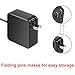 65W 45W 7.5Ft USB Type C AC Charger for Lenovo Yoga 730-13 730 920 920-13 730-13IKB 920-13IKB 4x20m26268, ThinkPad X1 Yoga Type-C, X1 Carbon USB-C Travel Laptop Power Supply Adapter Cord