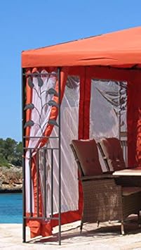 QUICK STAR 4 Seitenteile mit Moskitonetz für Blätter Pavillon 3x4m Seitenwand Terra