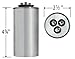 PowerWell 60+7.5 uf MFD 370 or 440 Volt Dual Run Round Capacitor PW-60/7.5R Condenser Straight Cool/Heat Pump Air Conditioner