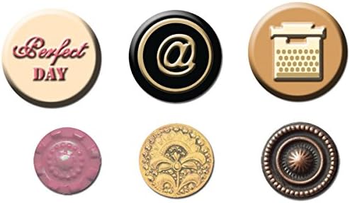 Romance Novel Cameos &amp; Buttons 6/Pkg-