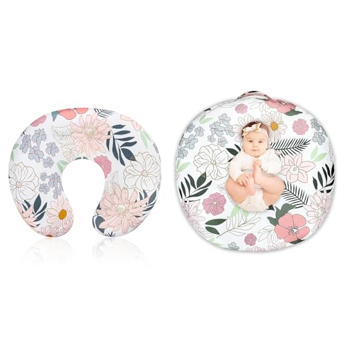 Nursing Pillow Cover for Baby Girls Boys, Breastfeeding Pillow Cover, Removable Cover for Infant Lounger Pillow, Soft Snug Fitted Baby Lounger Slipcover, Daisy Floral