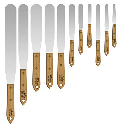 Albion Engineering 258-4S Classic Spatula, Stainless Steel, Hardwood Handle, 3/4" Wide Tip x 4" Long Blade
