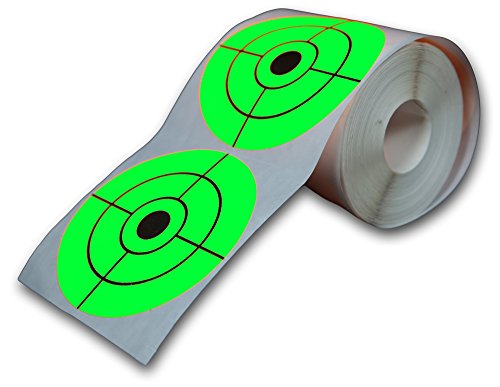 Big Dawg Targets 250 Target Roll - 3" Florescent Green Adhesive Shooting Target Stickers