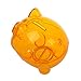 SODIAL(R) Plastic Piggy Bank Coin Money Cash Saver Savings Safe Box Clear Orange