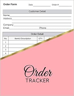 Order Tracker Order Log Book For Small Business Daily Sales Logbook Pink Theme Amazon Co Uk Studio Stevenpress Books