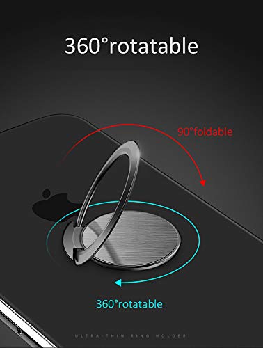 World's Slimmest Phone Ring Holder,Attom Tech Ultra Thin Cell Phone Ring Stand Magnetic Car Mount Hook Matte Center Compatible for iPhone X 8 7 Plus 6S 6 5s 5 SE,Galaxy S8 S7 S6 Edge,Note (Rose Gold) - Thumbnail 4