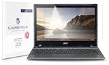 iLLumiShield - Acer Chromebook 11.6" Crystal Clear Screen Protectors with Anti-Bubble/Anti-Fingerprint - 2-Pack + Lifetime Replacements