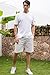 Janmid Men's Linen Casual Classic Fit Short Light Grey M